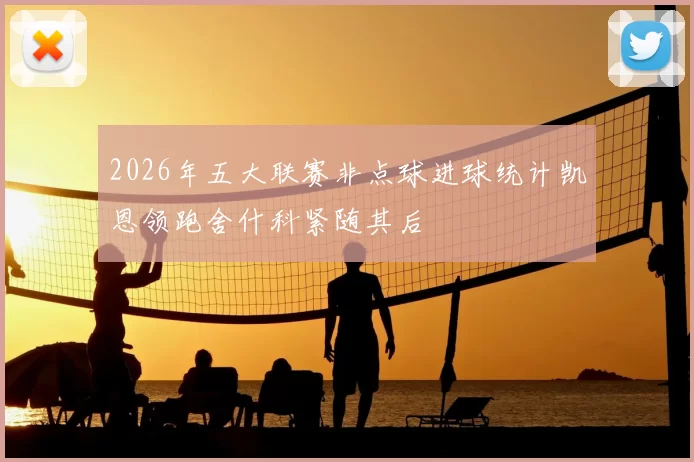 2026年五大联赛非点球进球统计凯恩领跑舍什科紧随其后